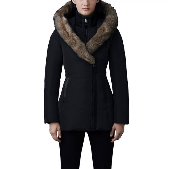 MACKAGE ADALI-SH BLACK/NATURAL S - Brand New Ladies Coat - Picture 3 of 5